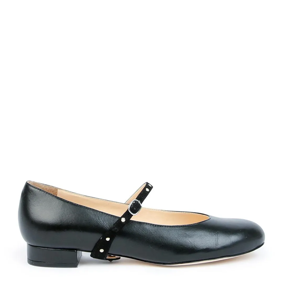 Cheap Alterre Black Ballet Flat + Studded Twiggy Strap