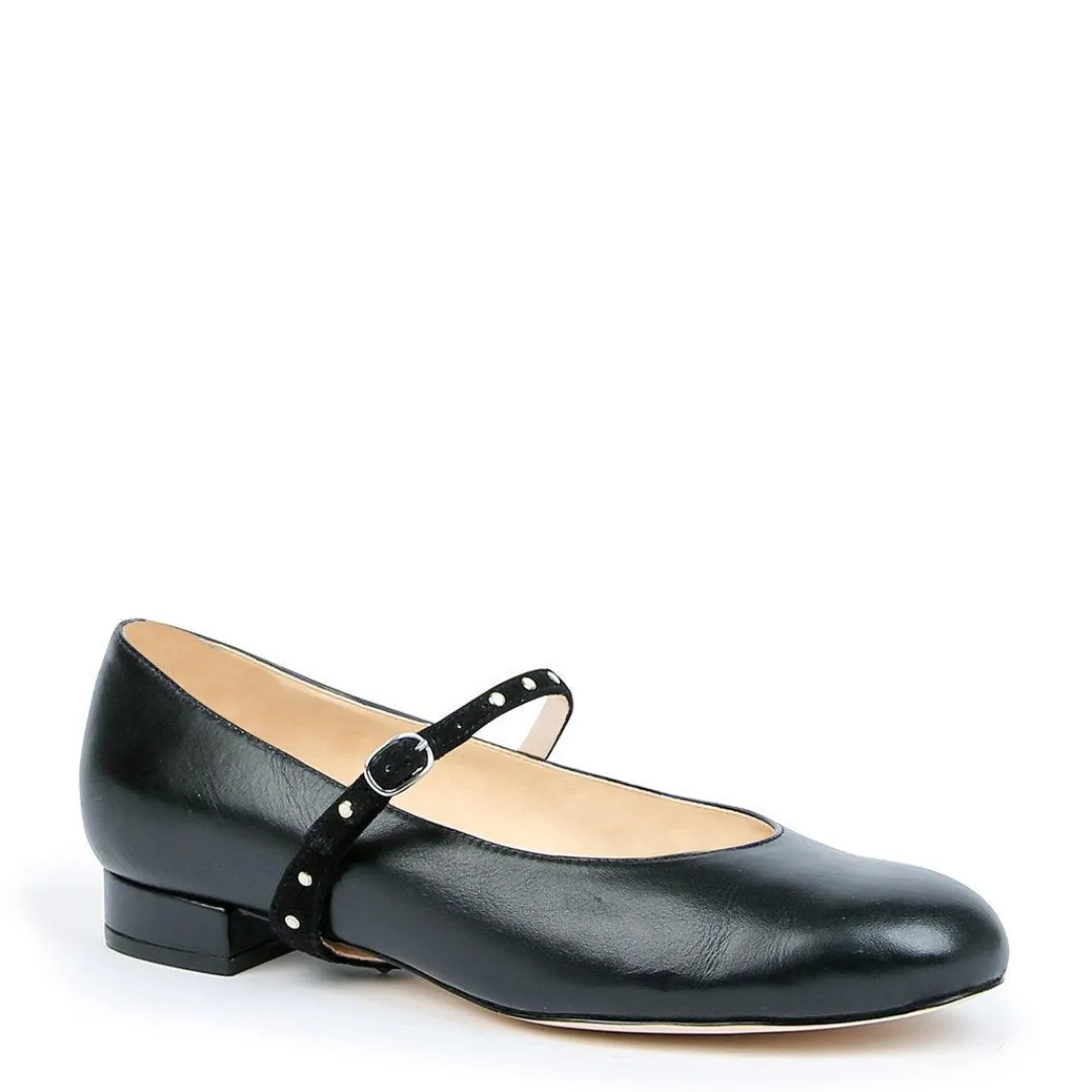 Cheap Alterre Black Ballet Flat + Studded Twiggy Strap