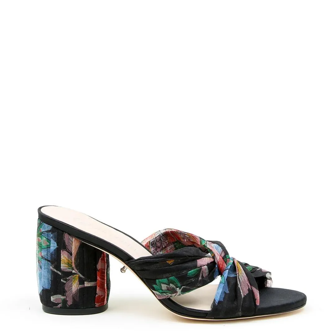 Cheap Alterre Black Floral Twist Sandal