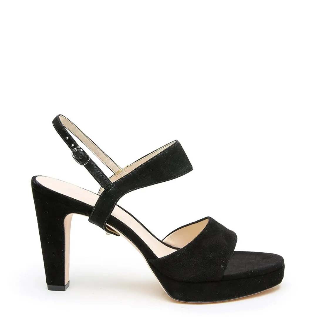 New Alterre Black Suede Lo Platform + Elsie Strap