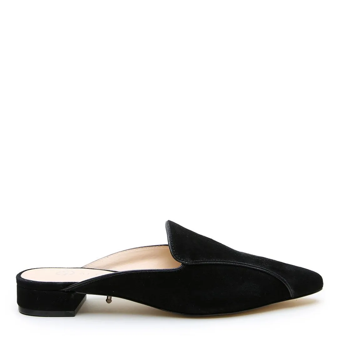 Discount Alterre Black Suede Pointed Loafer