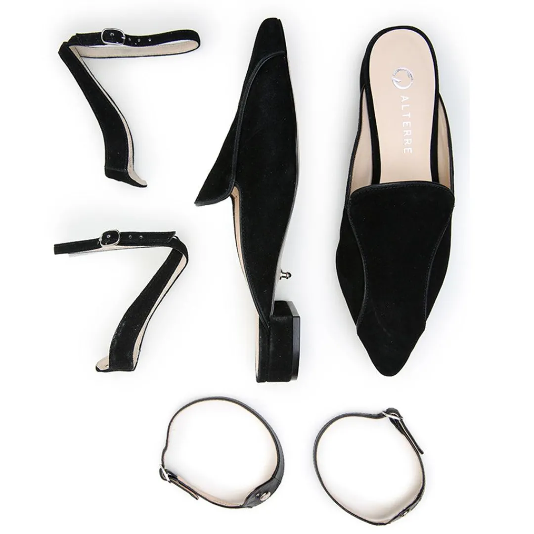 New Alterre Black Suede Pointed Loafer Starter Kit