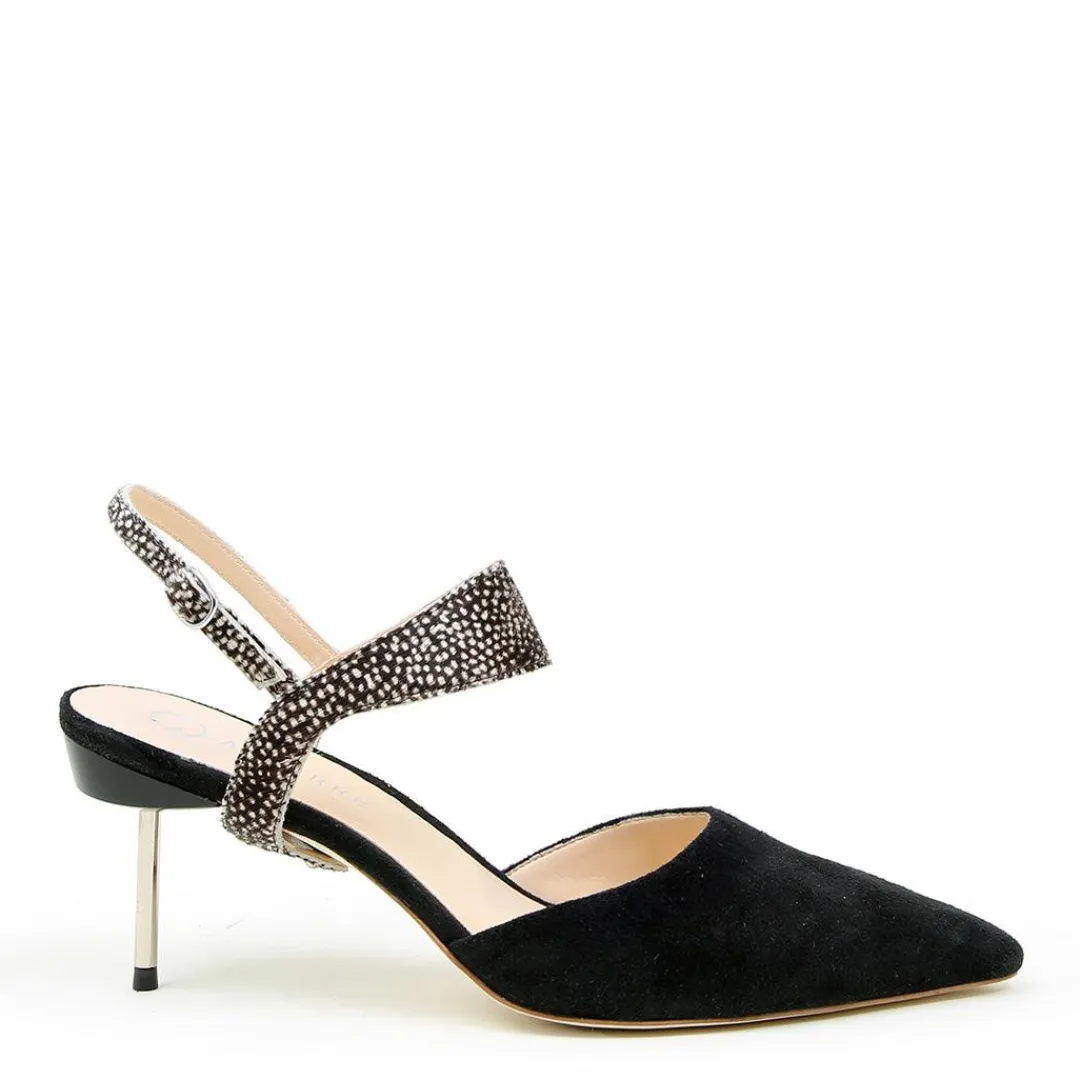 Discount Alterre Black Suede Stiletto + Doe Elsie Strap