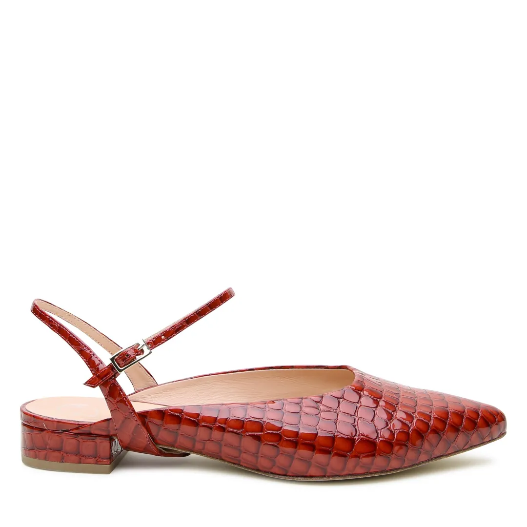 Fashion Alterre Clay Croc Point Slide + Amal Strap