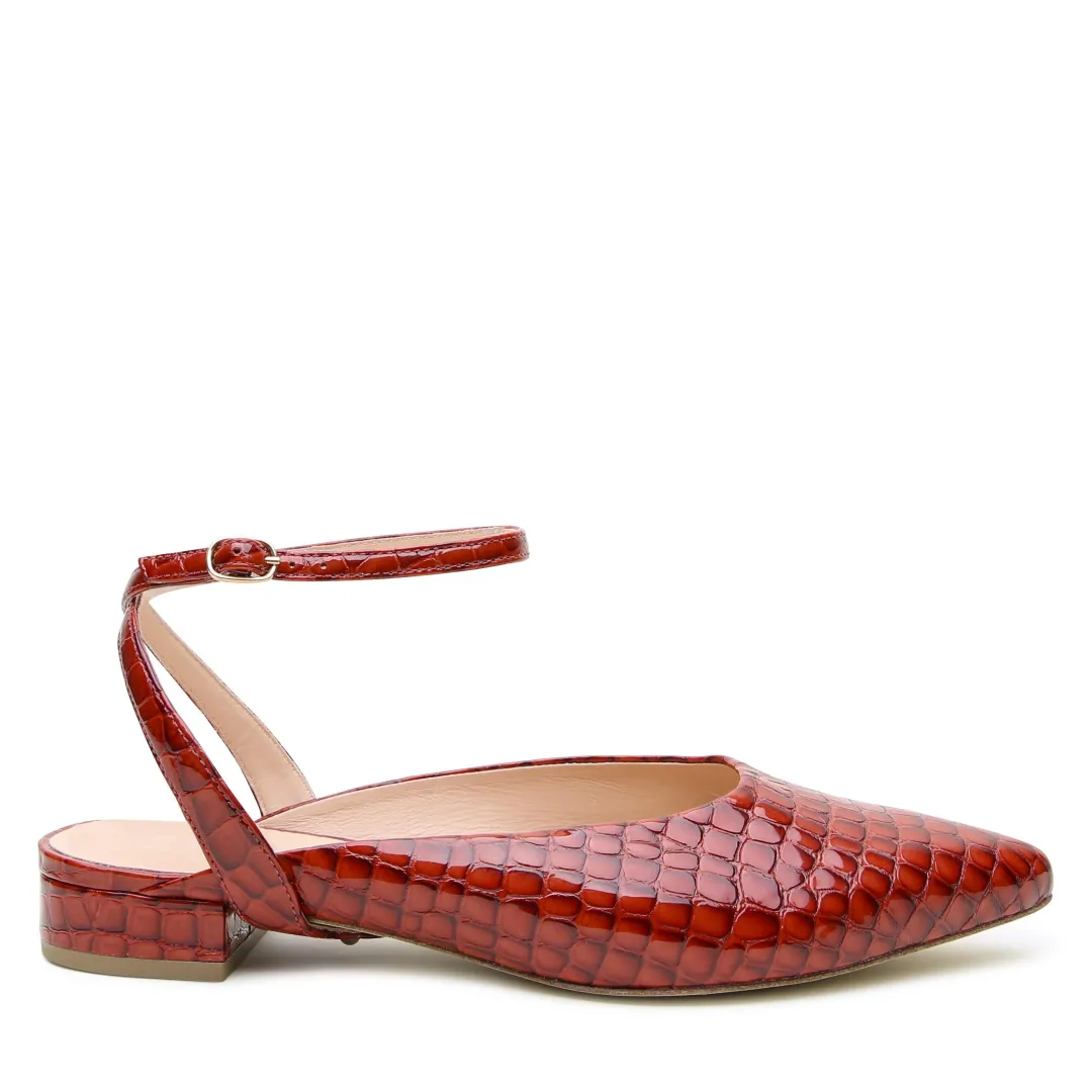 Discount Alterre Clay Croc Point Slide + Marilyn Strap