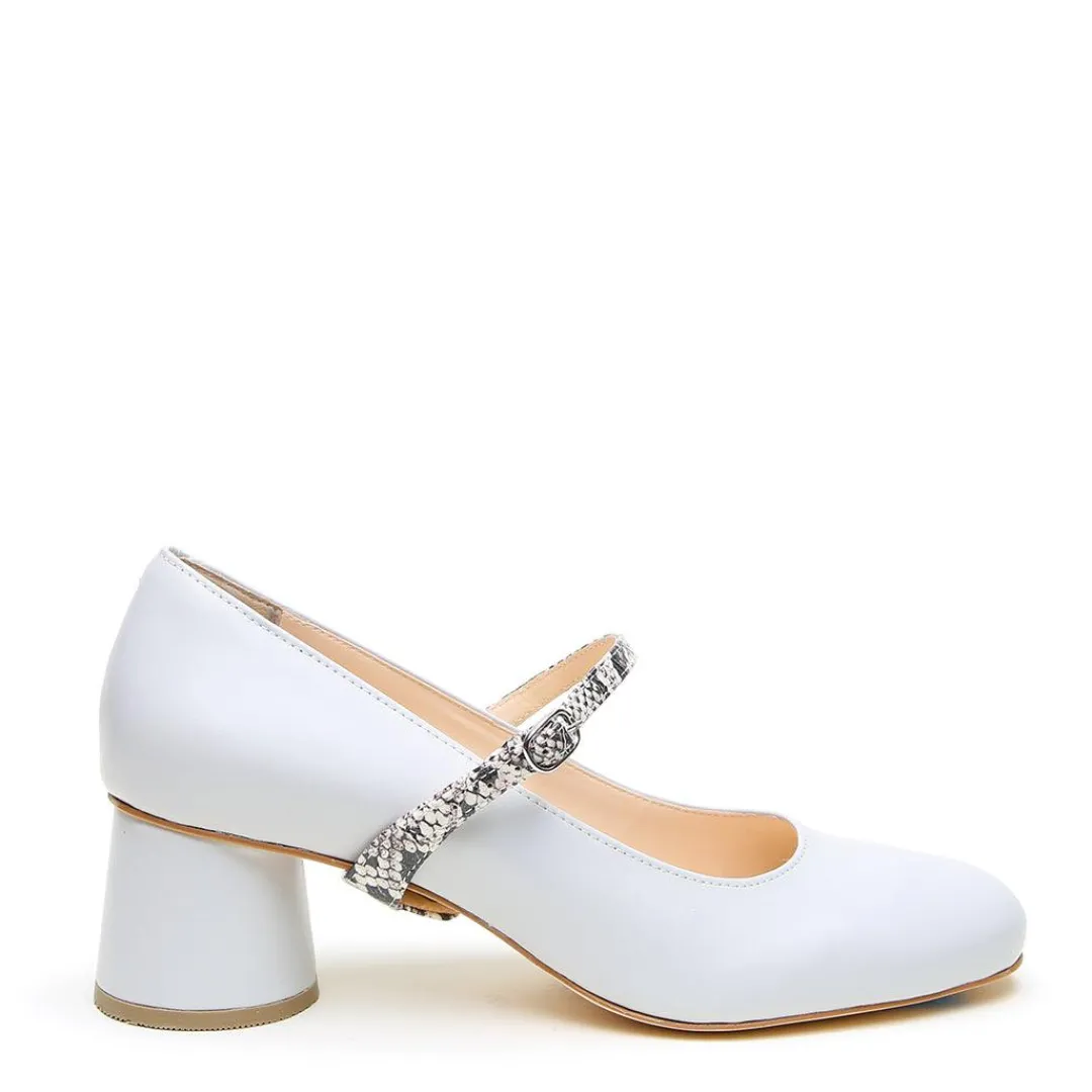 Online Alterre Cloud Grey Ballet Pump + Python Twiggy Strap