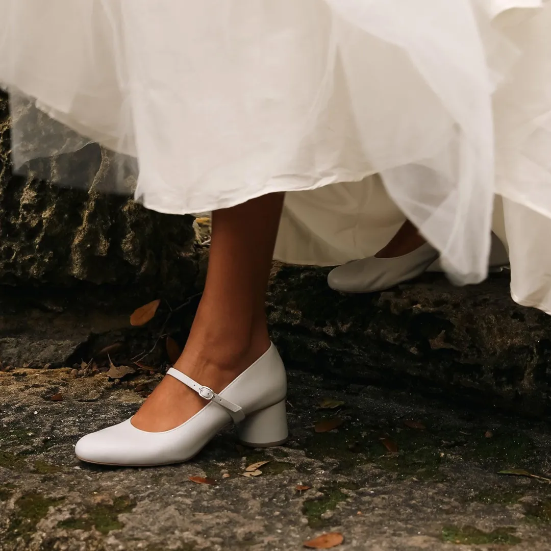 Store Alterre Cloud Grey Ballet Pump + Twiggy Strap