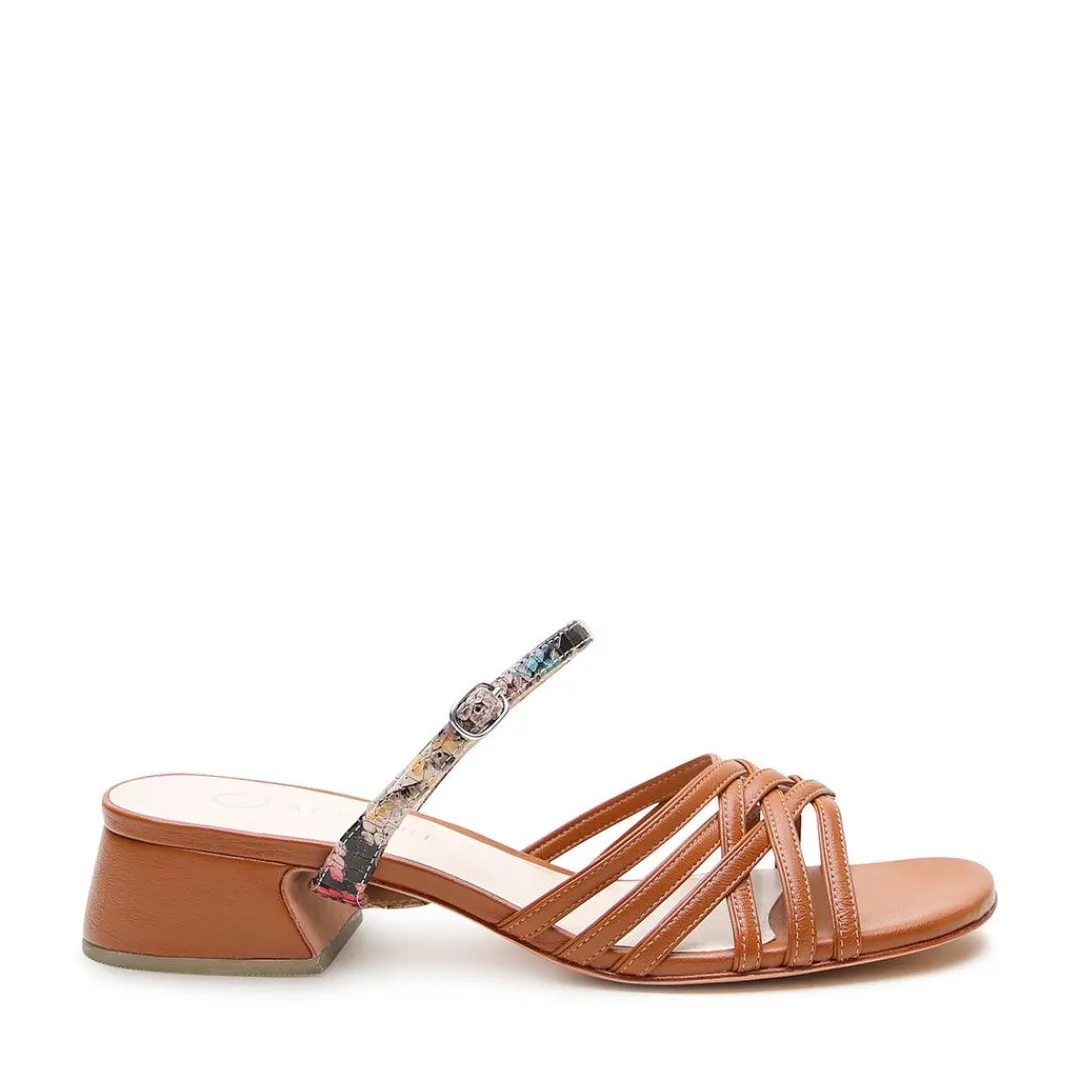 Store Alterre Cognac Bell Sandal + Painted Snake Twiggy Strap