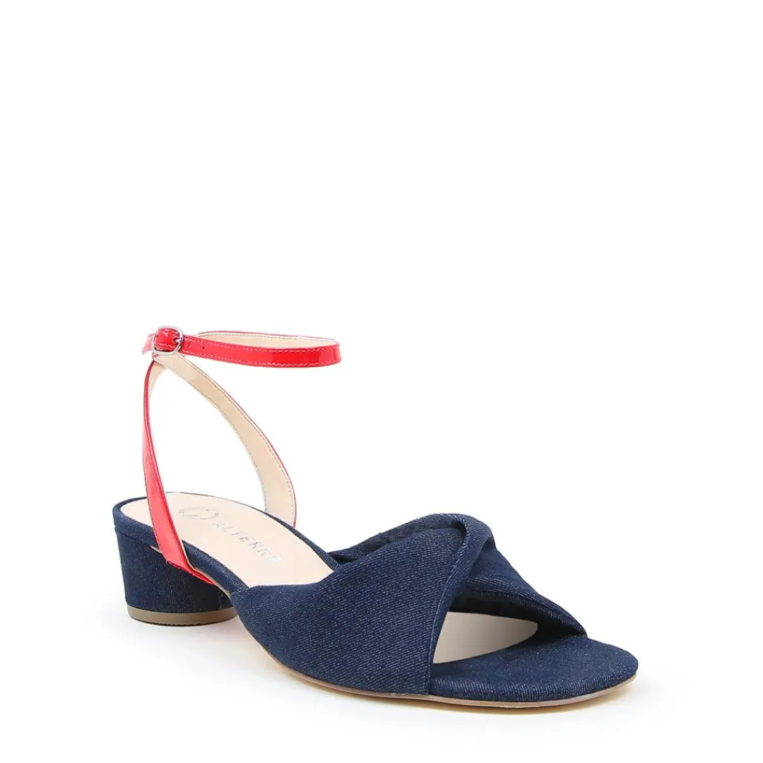 Best Sale Alterre Denim Lo Twist Sandal + Red Gloss Marilyn Strap