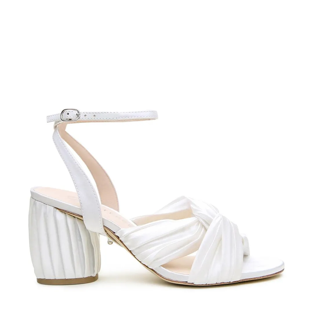 Fashion Alterre Ivory Silk Twist Sandal + Marilyn Strap