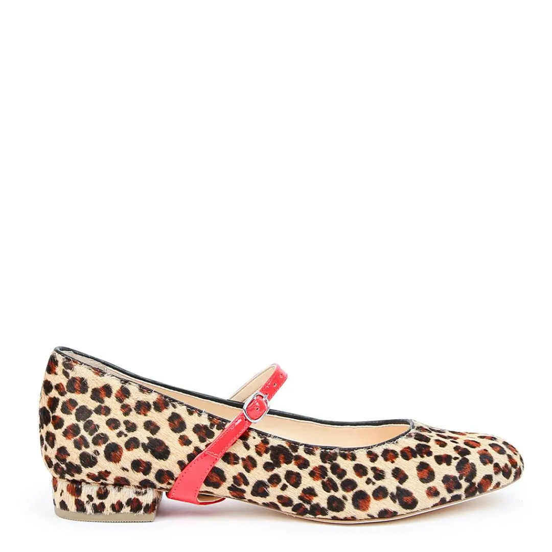 Best Alterre Leopard Ballet Flat + Red Gloss Twiggy Strap