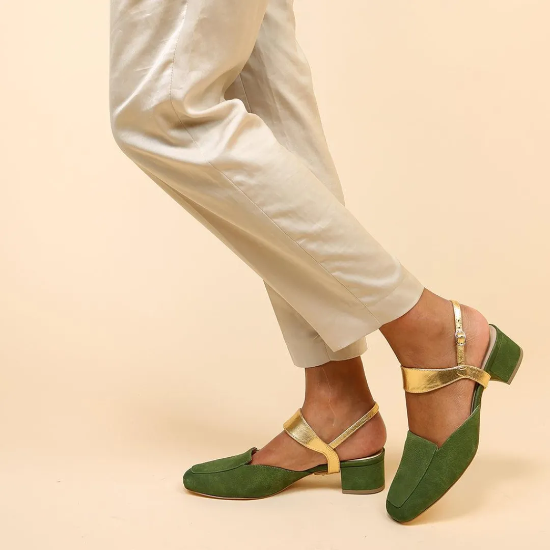 Discount Alterre Moss Loafer + Gold Elsie Strap