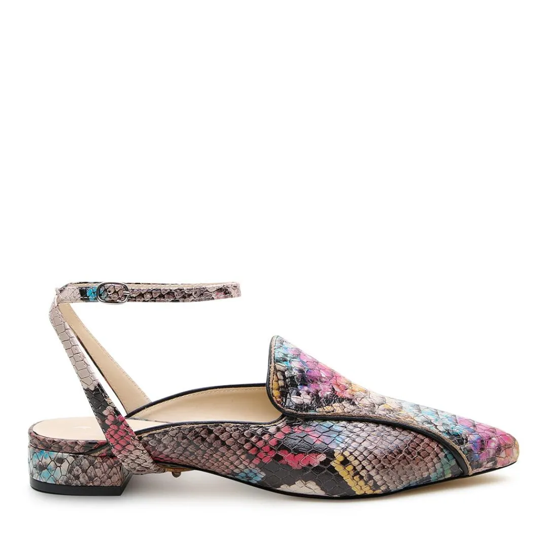 Shop Alterre Painted Snake Pointed Loafer + Marilyn Strap