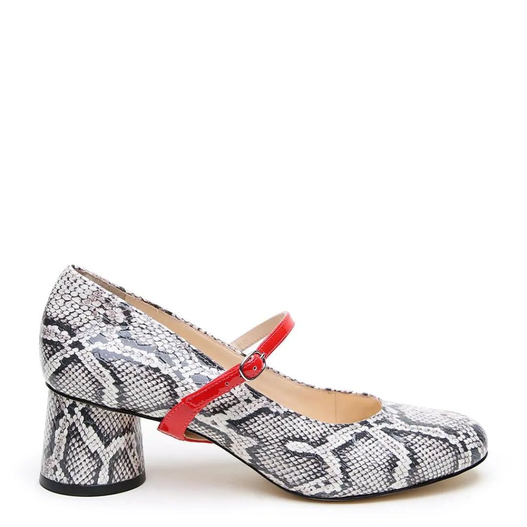 Shop Alterre Python Ballet Pump + Red Gloss Twiggy Strap