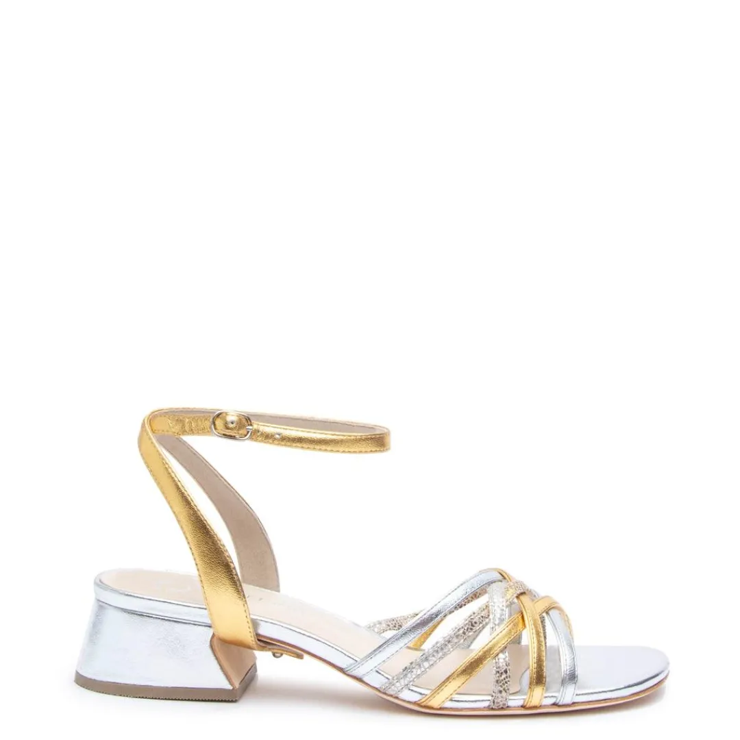 Best Sale Alterre Silver Bell Sandal + Gold Marilyn Strap