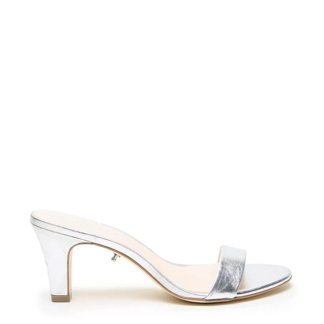 Store Alterre Silver Open Toe Heel