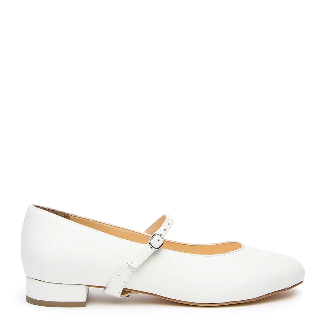 Outlet Alterre White Ballet Flat + Twiggy Strap