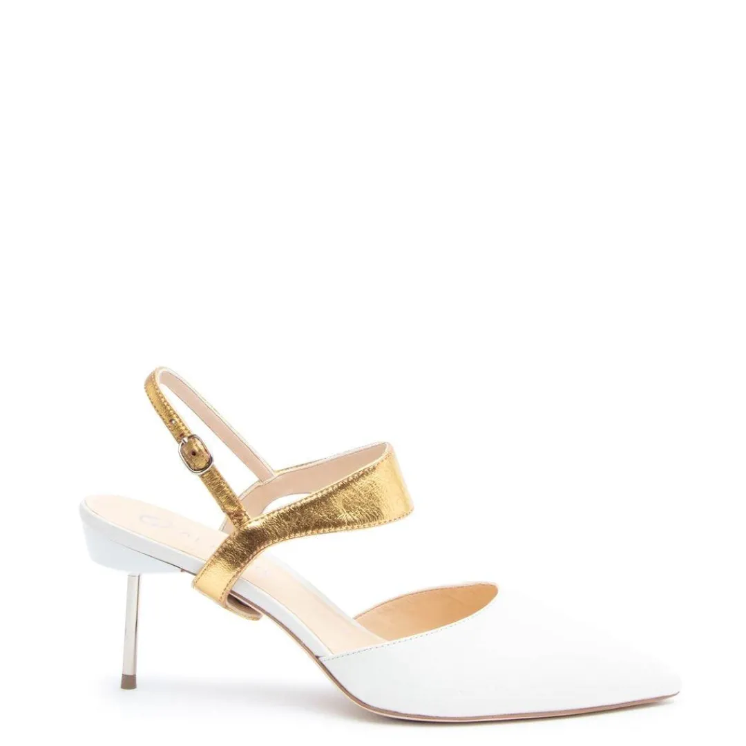 Fashion Alterre White Stiletto + Gold Elsie